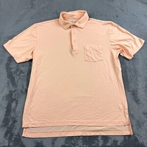 Genteal Polo Shirt Mens Size Small Orange‎ Collar Short Sleeve Golf Performance